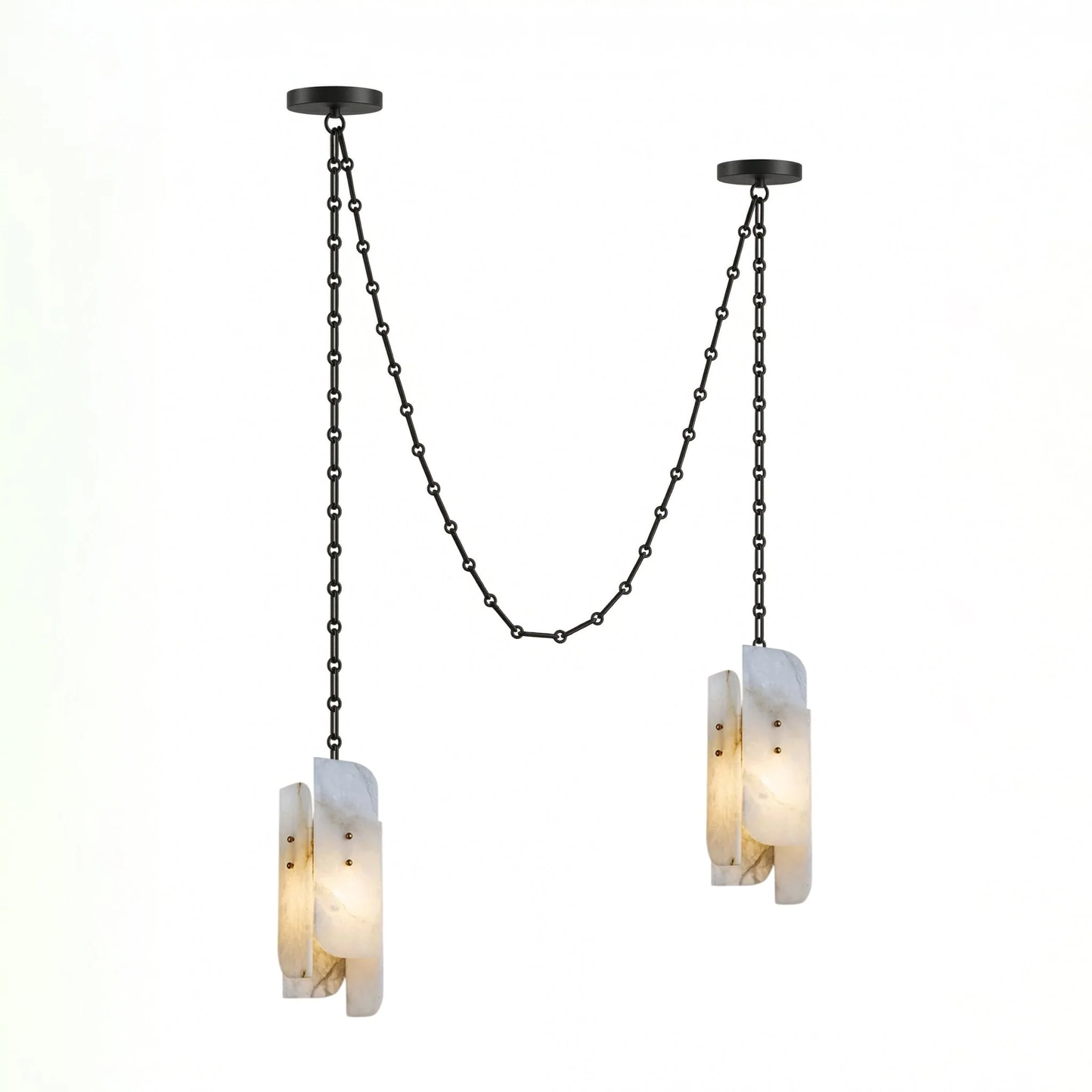 Cascading Chain Cluster Chandelier - Image 15