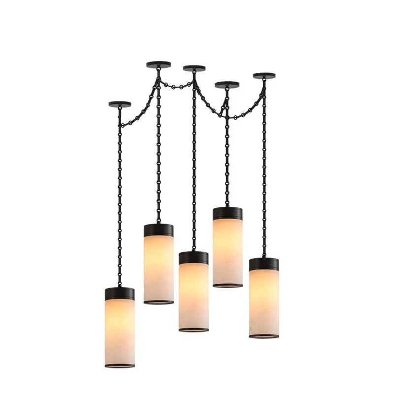 Cascading Chain Cylinder Chandelier - Image 13