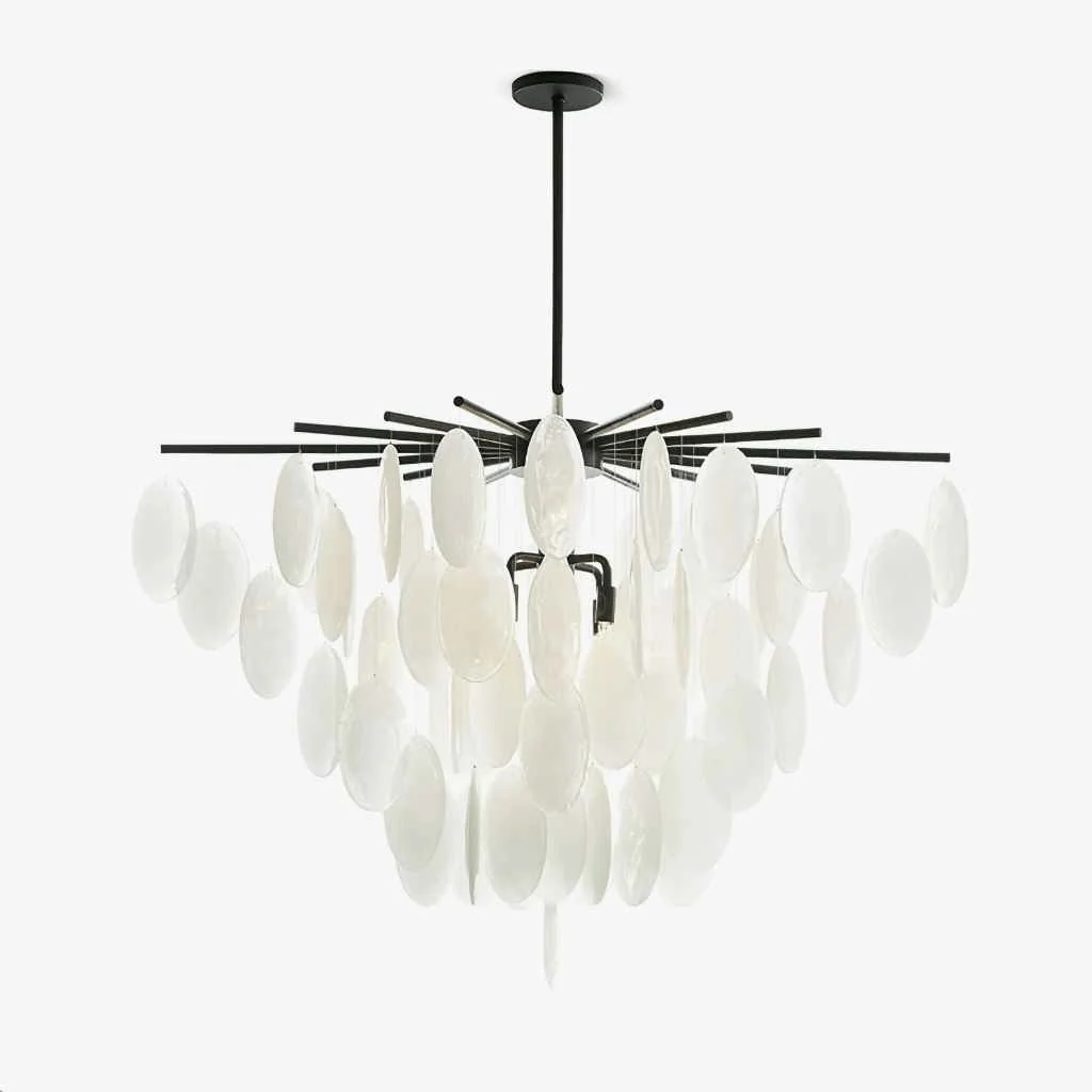 Cascading Selenite Disc Chandelier - Image 2