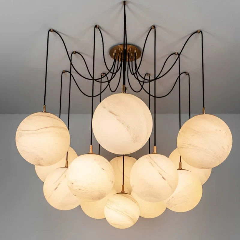 Celestara Alabaster Orb Chandelier - Image 5