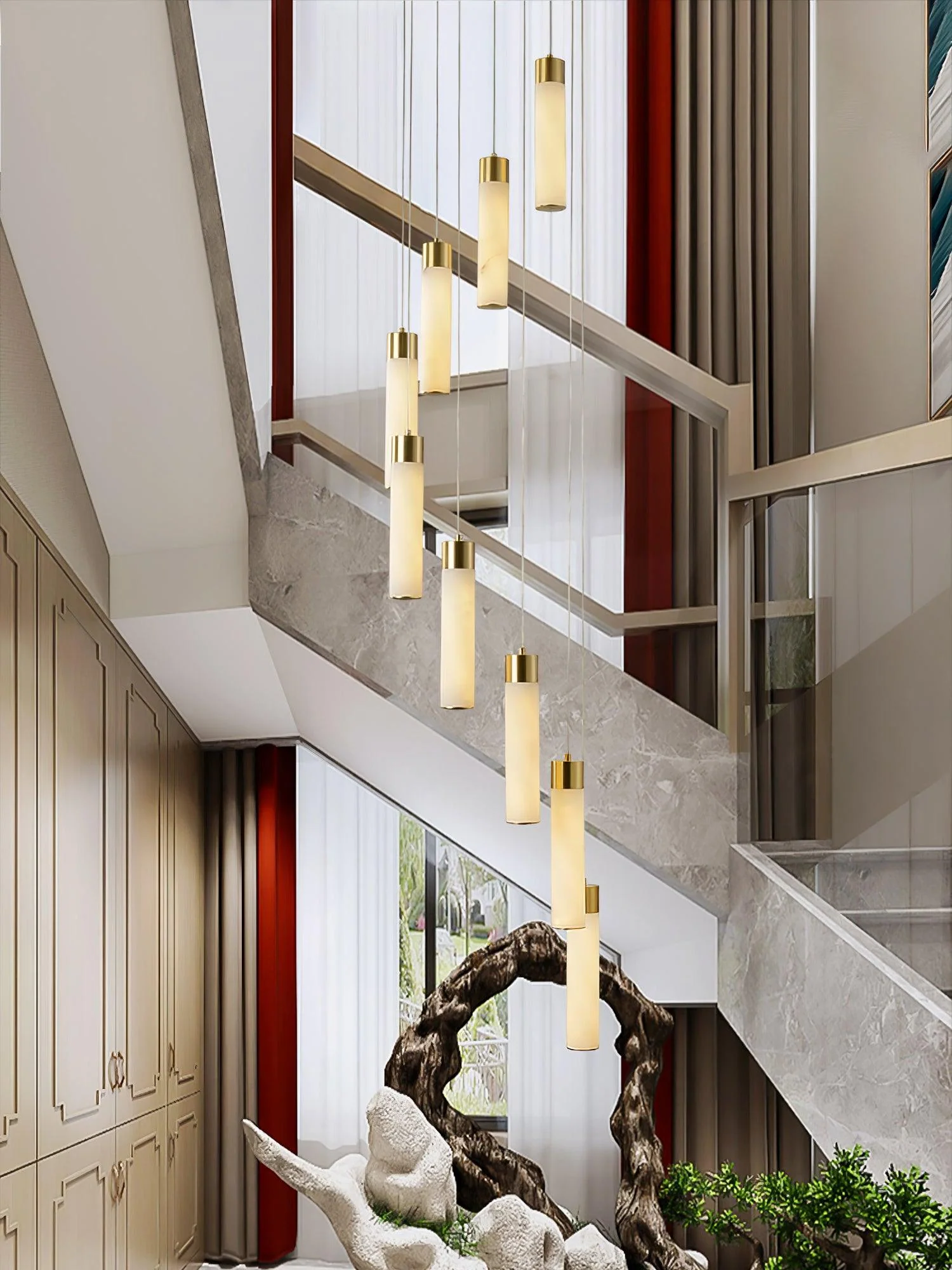 Celestial Alabaster Cascade Chandelier - Image 28