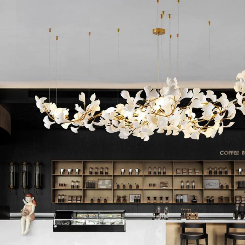 Ceramic Ginkgo Chandelier 4 Sizes - Image 6