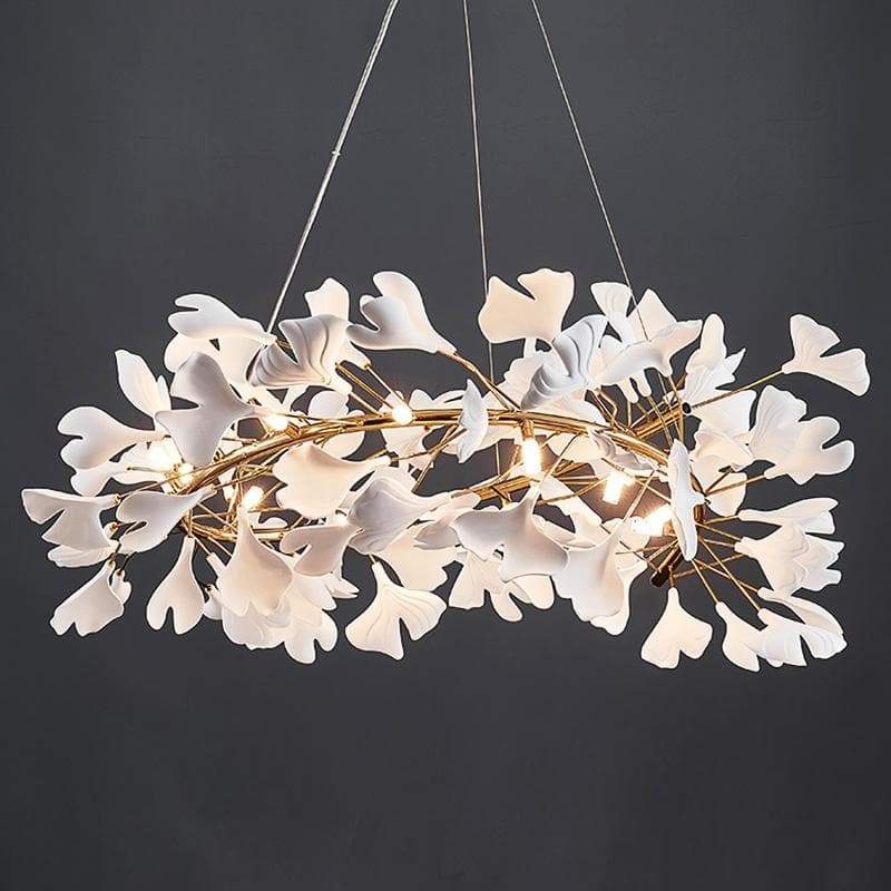 Ceramic Ginkgo Round Chandelier D - Image 6
