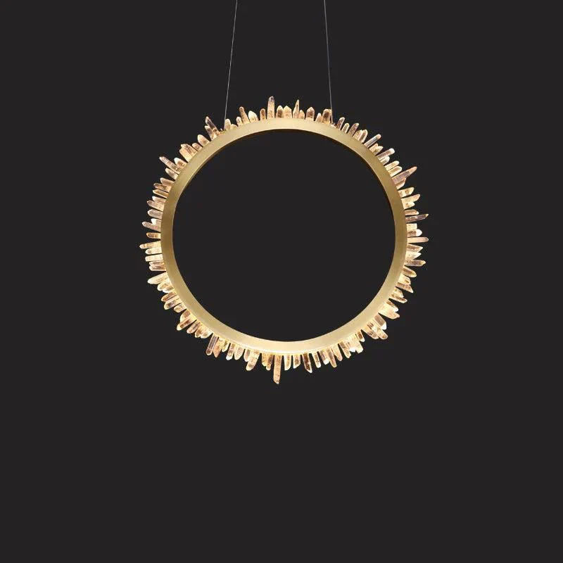 Cervine Modern Rock Crystal Ring Round Chandelier Cluster - Image 7