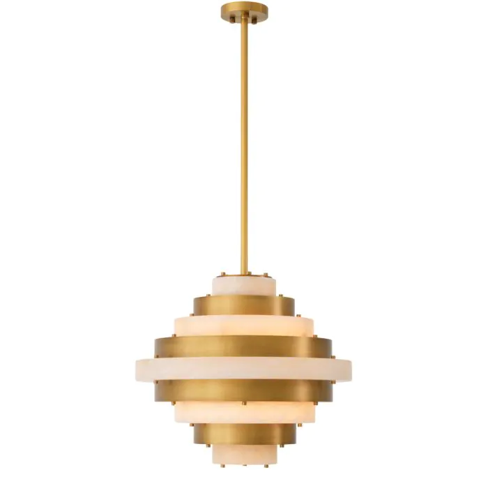 Lazzari Alabaster Chandelier 24" D - Image 3