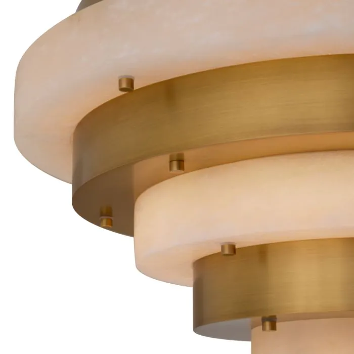 Lazzari Alabaster Chandelier 24" D - Image 5