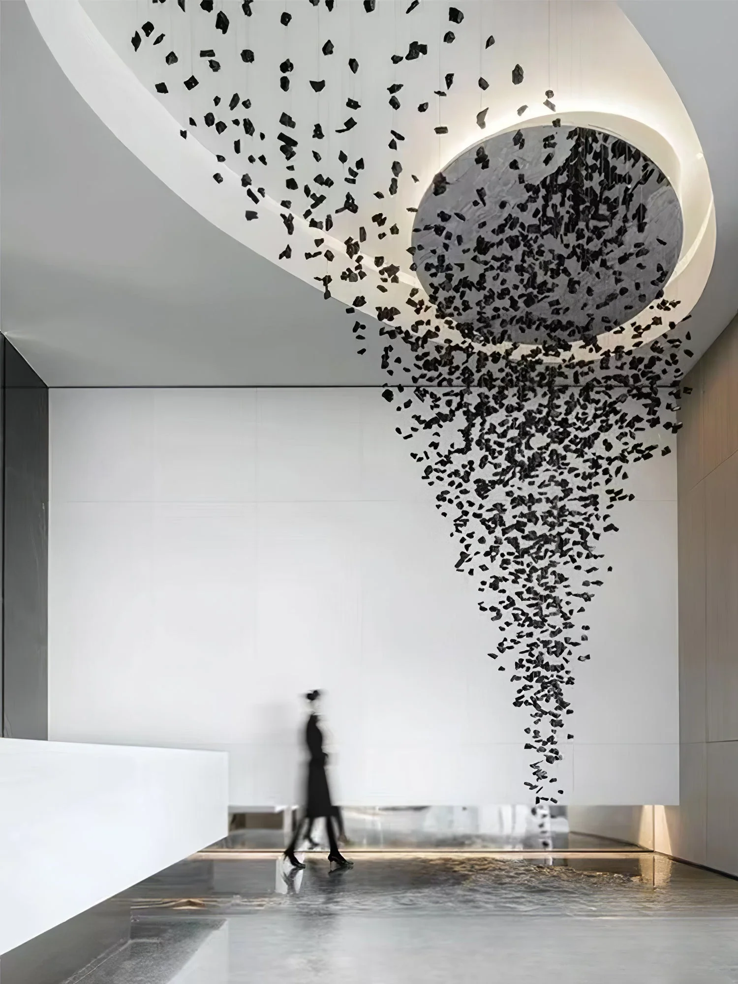 Charcoal Cascade Pixel Chandelier - Image 11