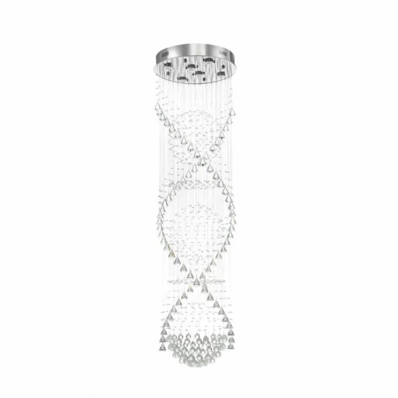 Classic Streamlined Clear Crystal Chandelier - Image 8