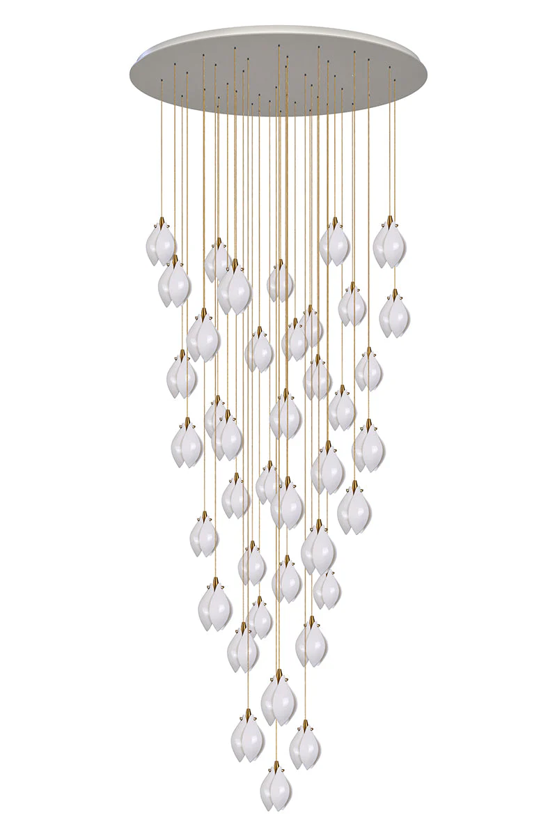 Ceramic LED Cluster Bloom Chandelier by Aurorae Lighting