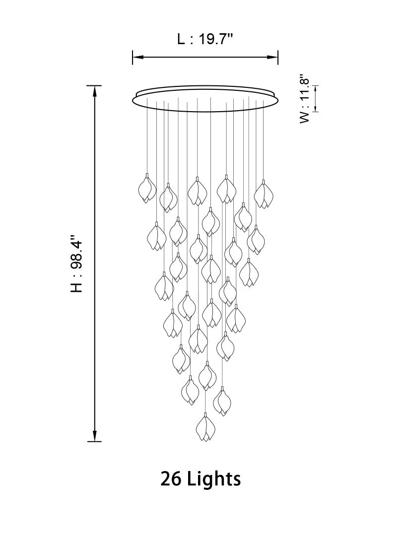 Ceramic LED Cluster Bloom Chandelier by Aurorae Lighting - Image 4