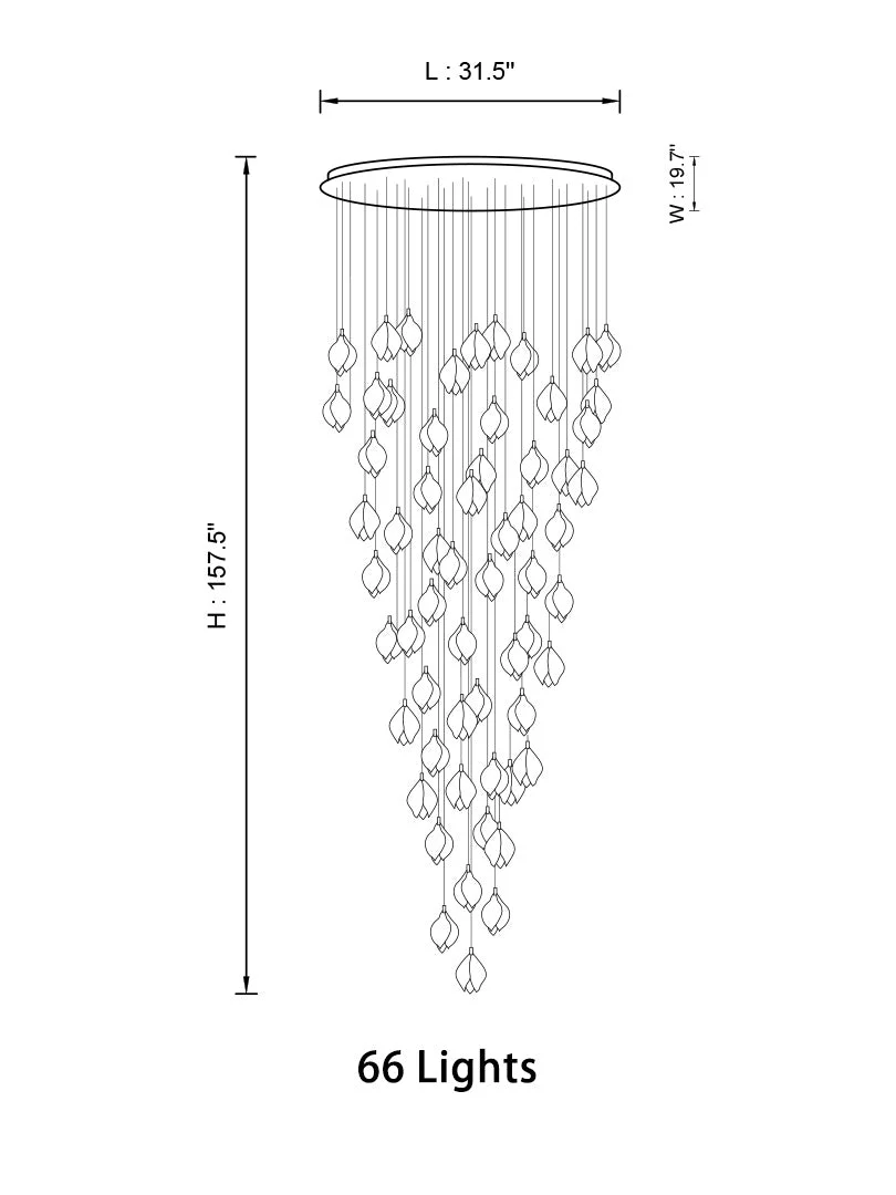 Ceramic LED Cluster Bloom Chandelier by Aurorae Lighting - Image 5
