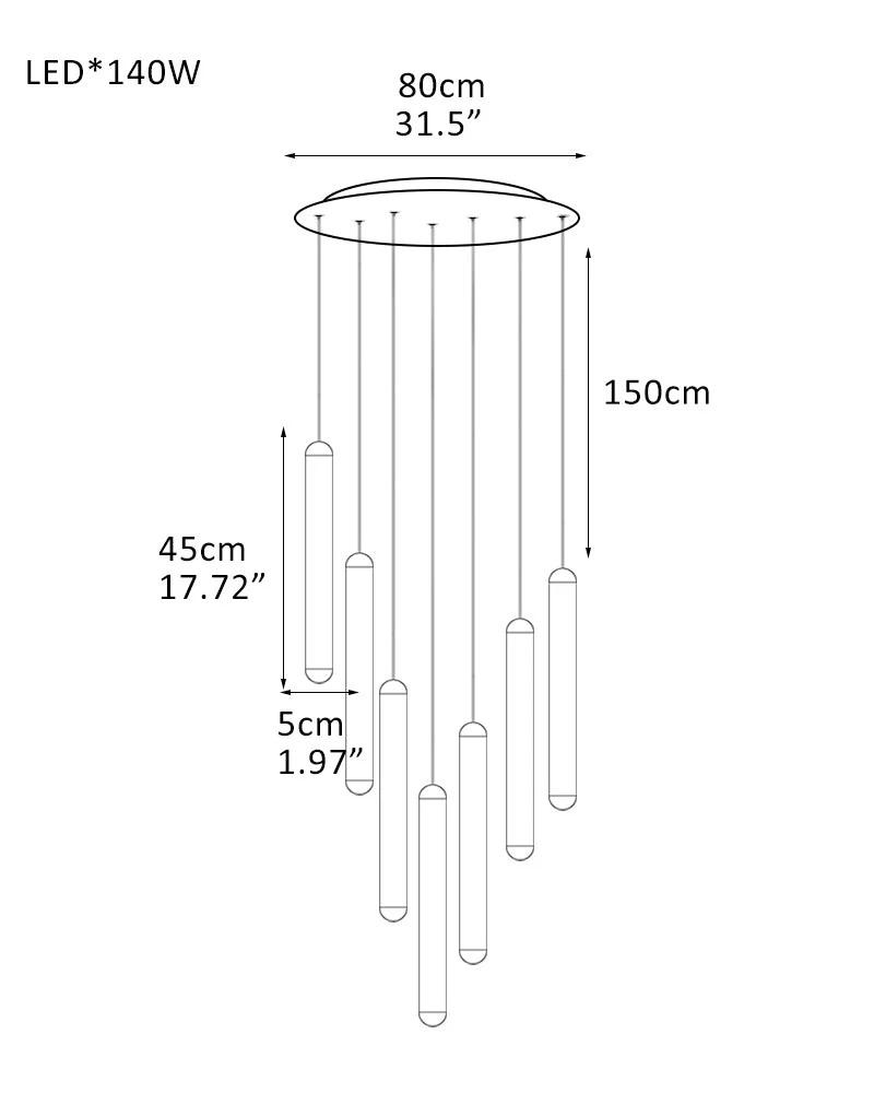 Cluster Mini Cadiz Linear Long Pendant Ceiling for Kitchen Island - Image 14