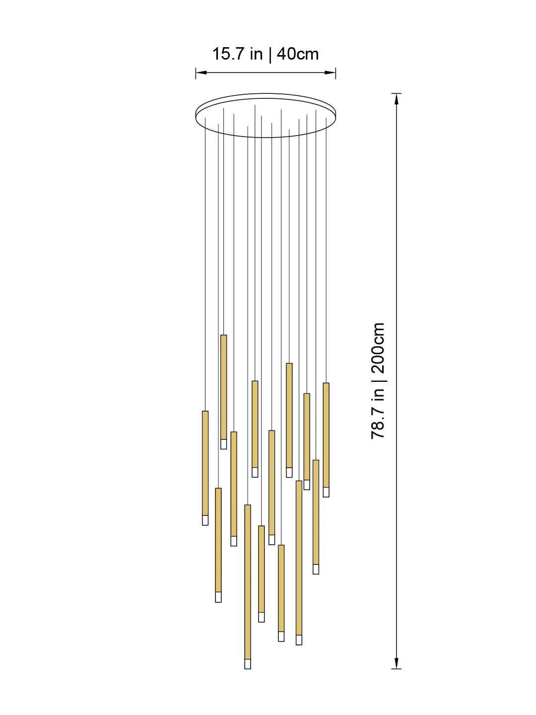 Clustered Tubes LED Chandelier by Aurorae Lighting - Image 16