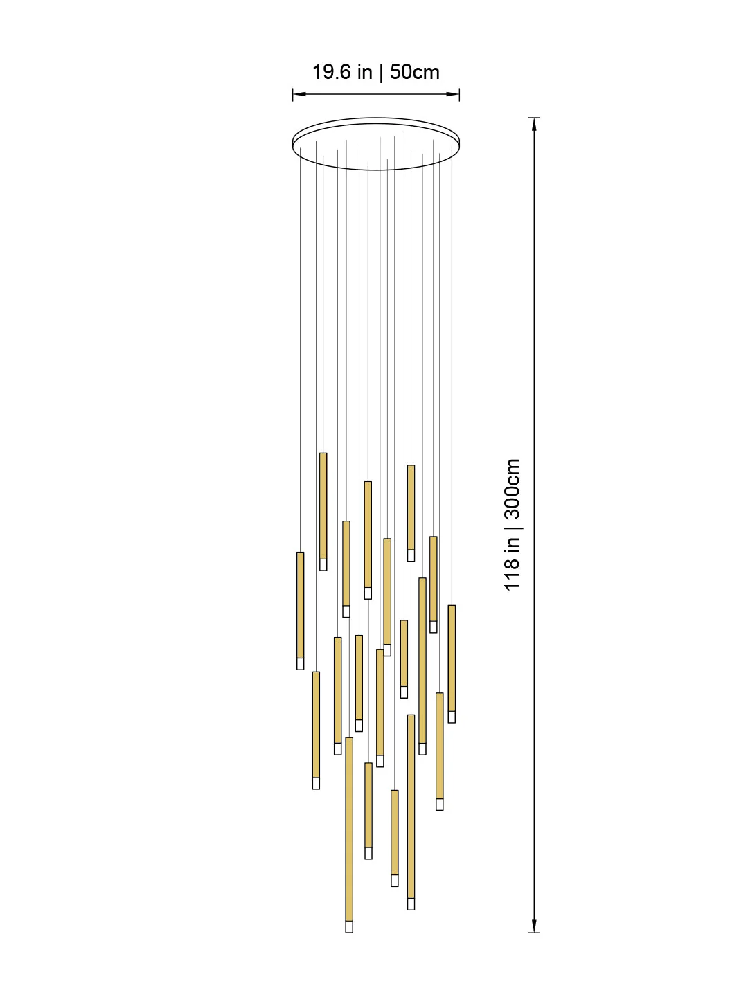 Clustered Tubes LED Chandelier by Aurorae Lighting - Image 17
