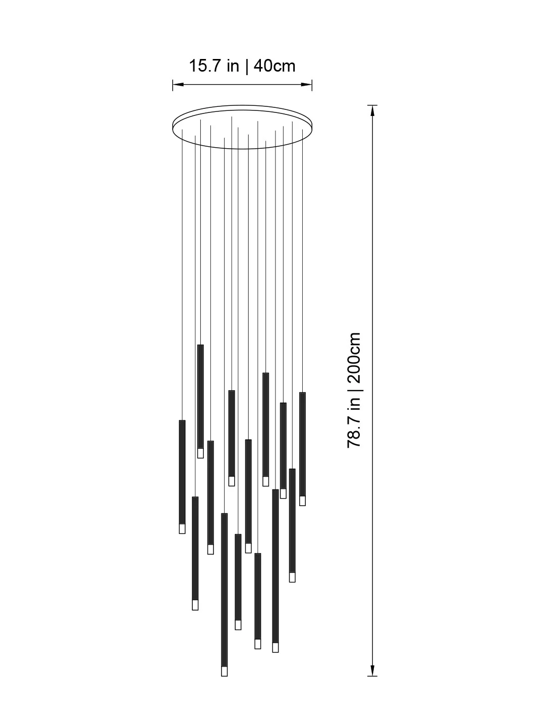 Clustered Tubes LED Chandelier by Aurorae Lighting - Image 25