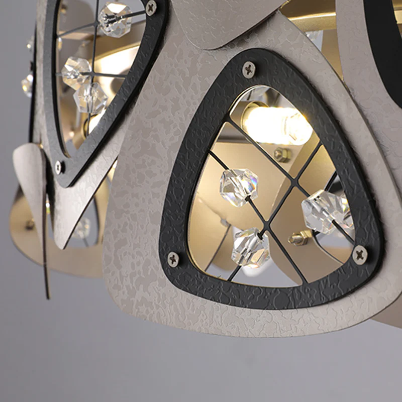 Contemporary Stainless Steel Round Chandelier - Image 4