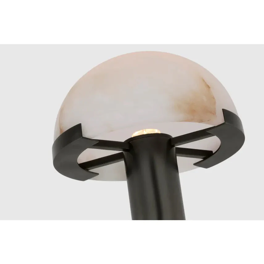 Copper And Alabaster Dome Table Lamp - Image 7