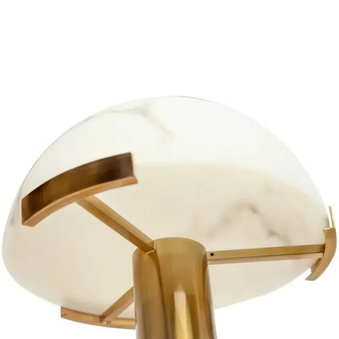 Copper And Alabaster Dome Table Lamp - Image 4