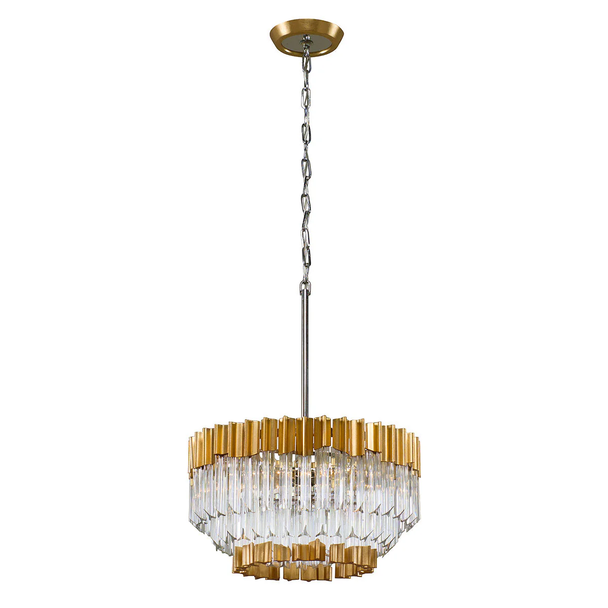 Charisma 5 Light Pendant - Gold Leaf W Polished Stainless - Image 2