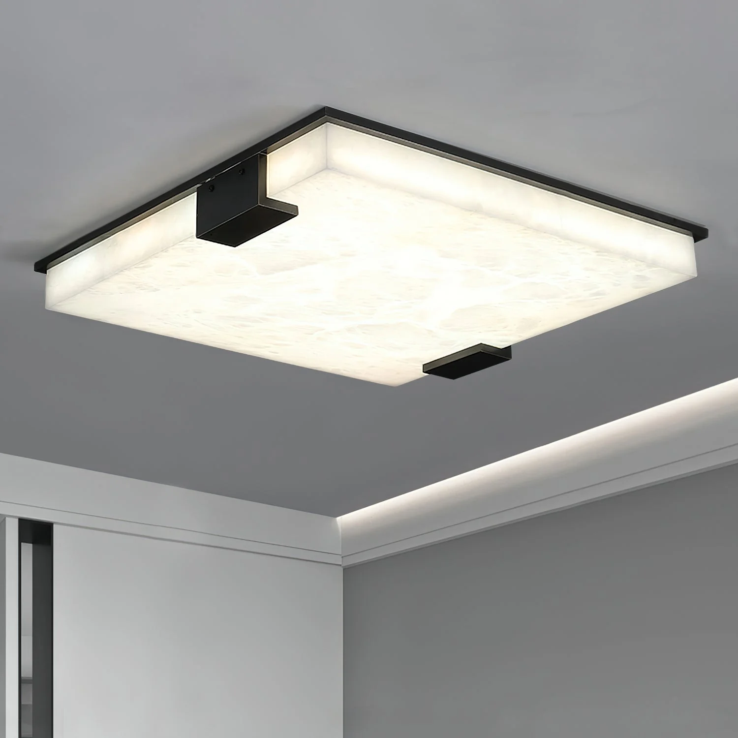 Covet Alabaster Flush Mount Ceiling Light - Image 5