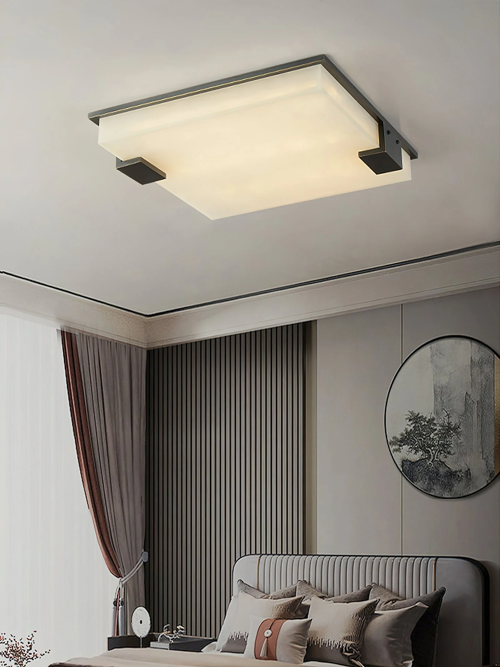 Covet Alabaster Flush Mount Ceiling Light - Image 6
