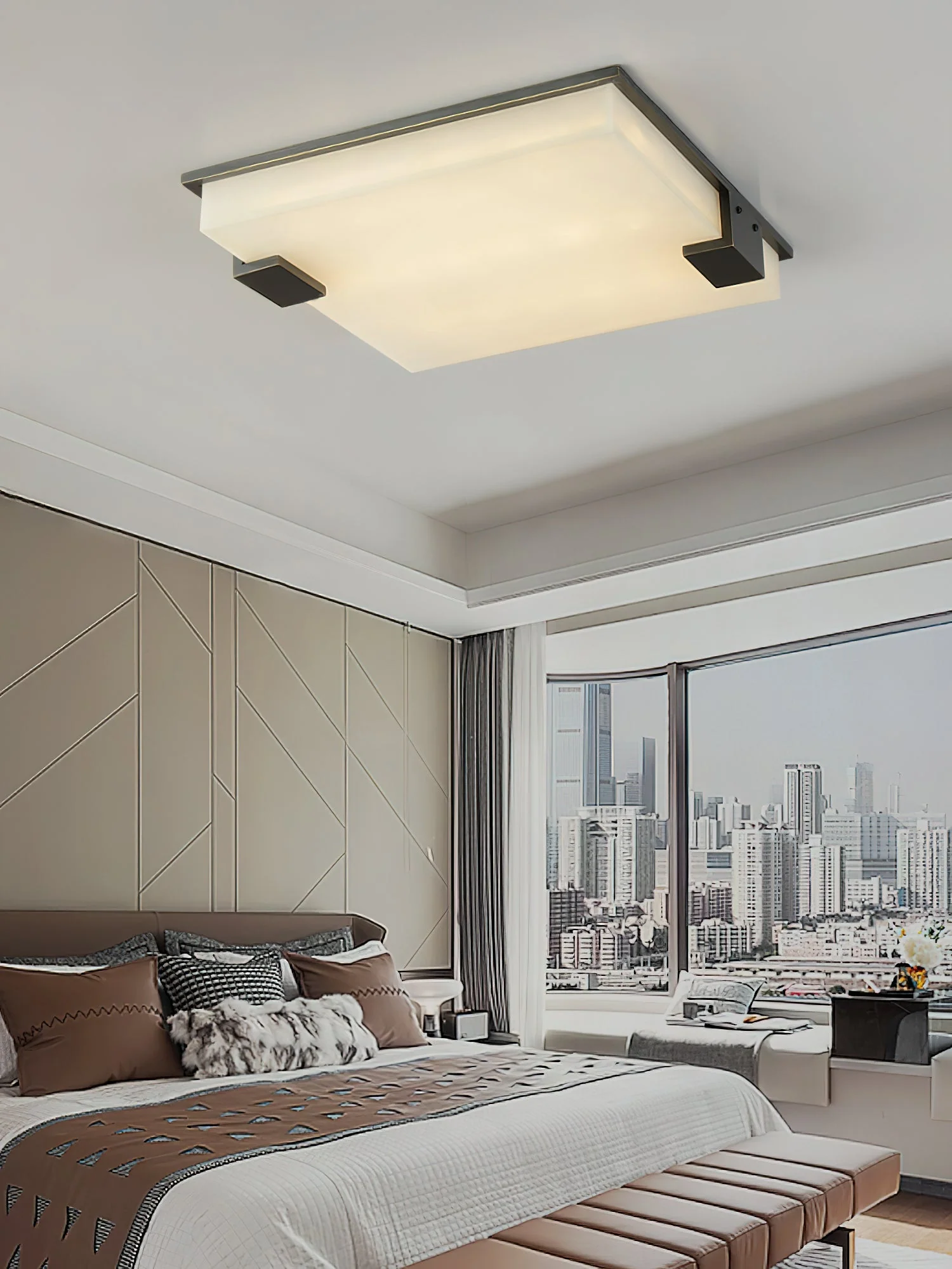 Covet Alabaster Flush Mount Ceiling Light - Image 9