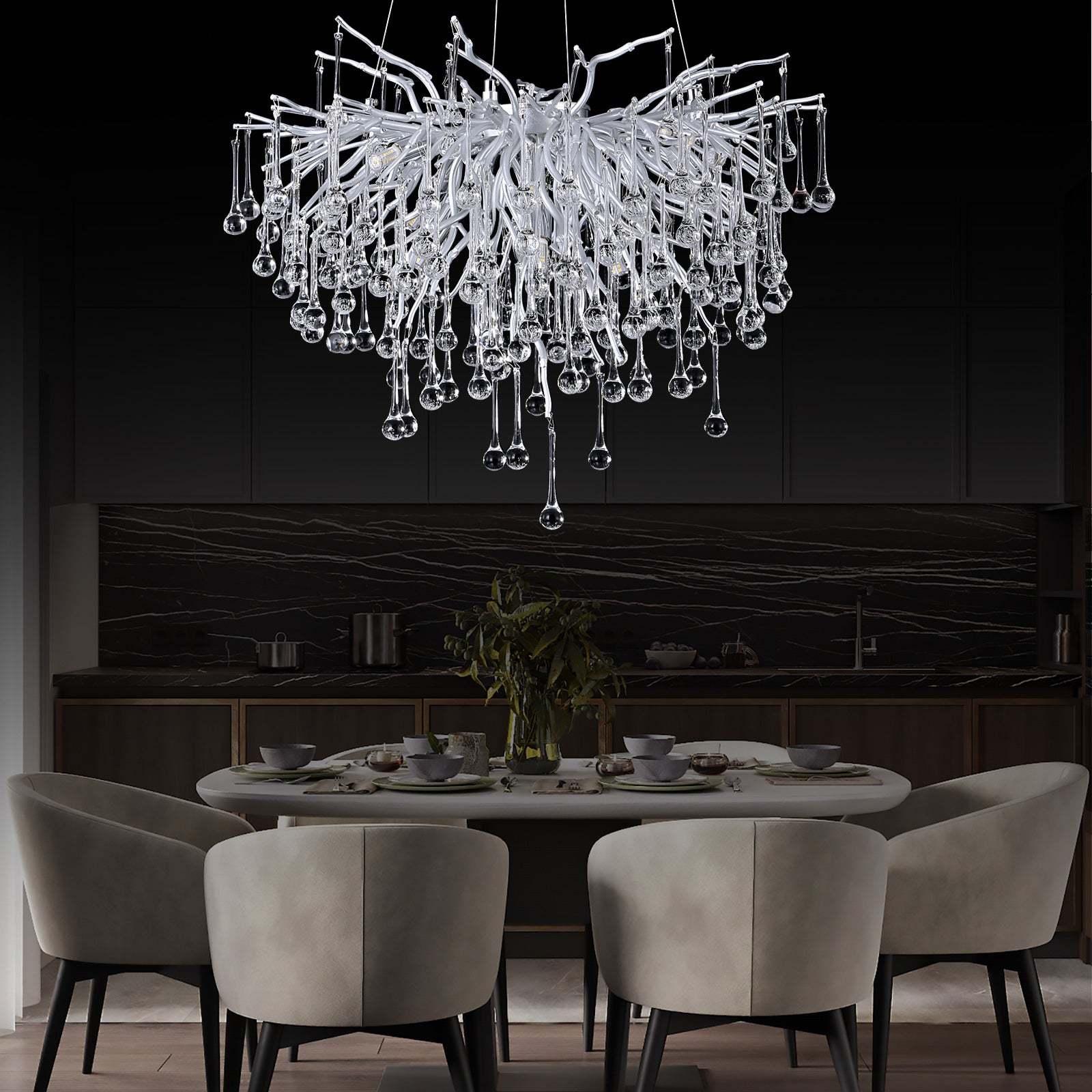Crystal Branch Raindrop Chandelier - Image 14