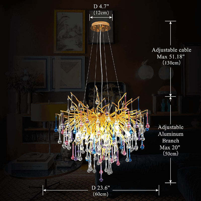 Crystal Branch Raindrop Chandelier - Image 15
