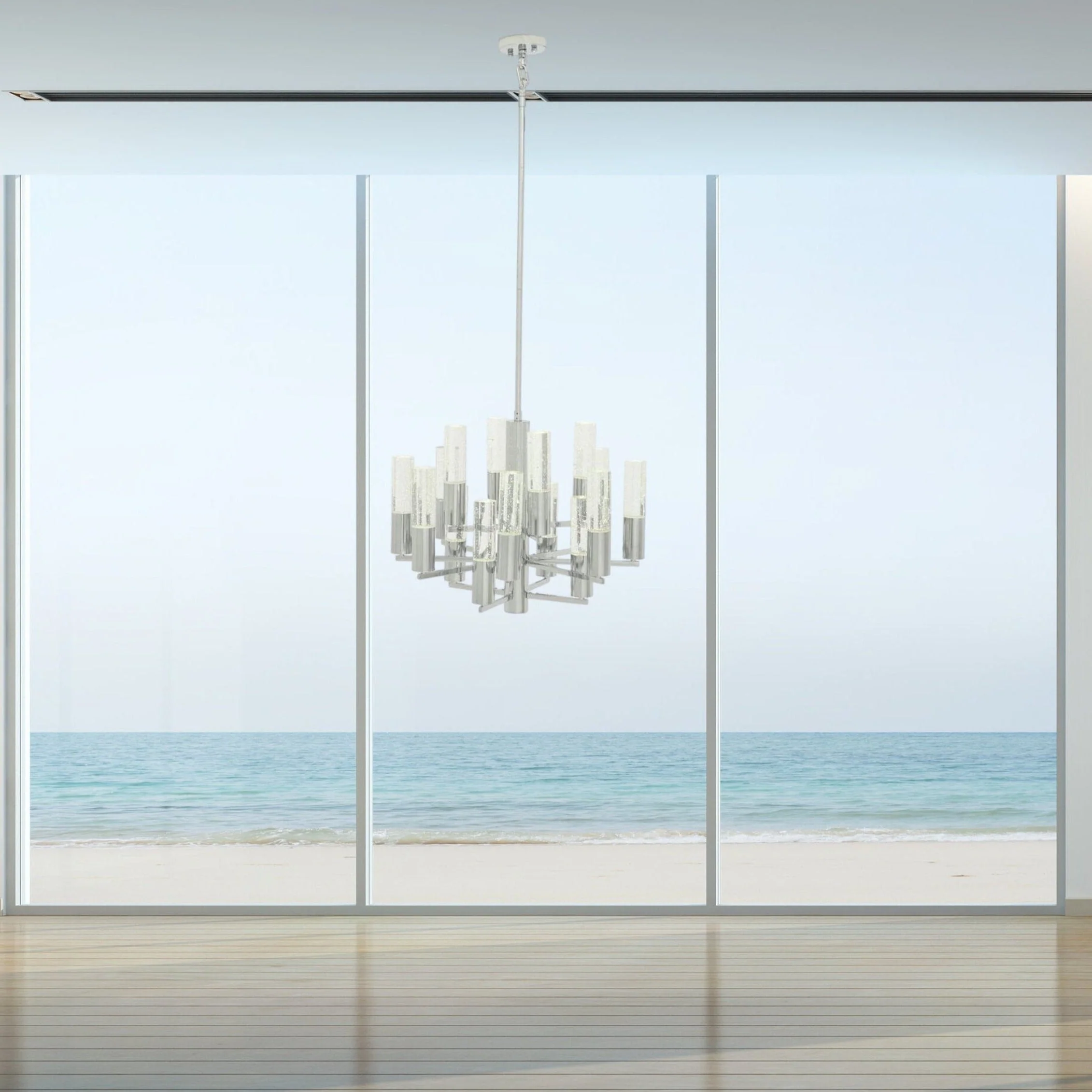 Crystal Cylinders Chandelier // 16 Lights // Dimmable - Image 2