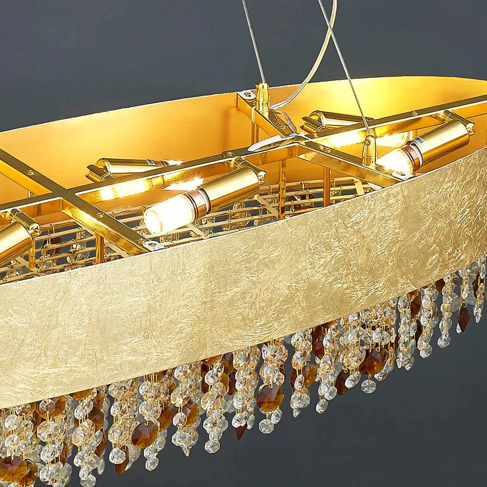 Avani Gold Plated Crystal Dining Room Chandelier - Image 4