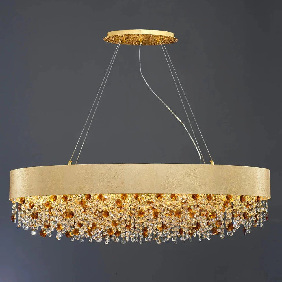 Avani Gold Plated Crystal Dining Room Chandelier - Image 7