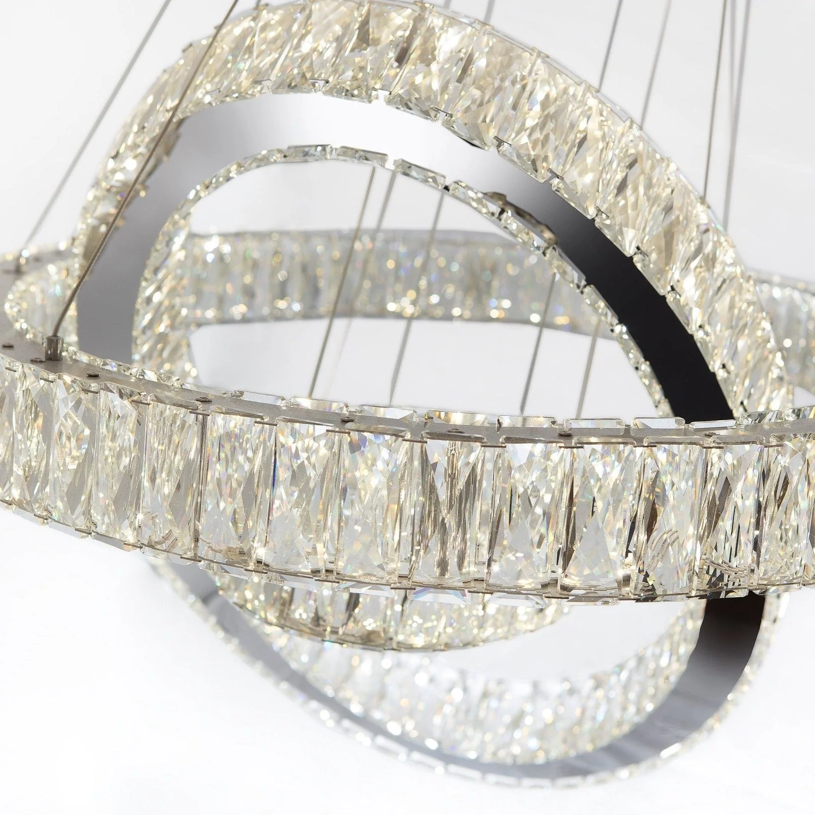 Crystal Elegance LED Chandelier // 2 Ovals - Image 3