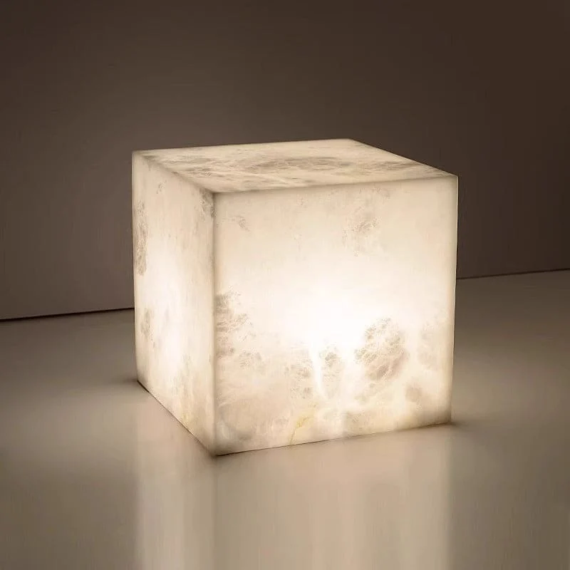 Cube Alabaster Table Lamp - Image 6