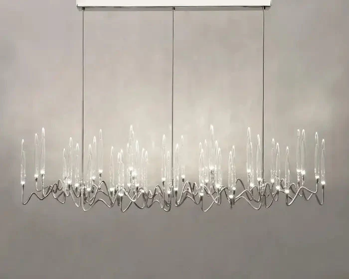 Custom Size Pezzo Crystal Long Chandelier L70'' - Image 10