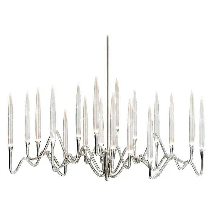 Custom Size Pezzo Crystal Long Chandelier L70'' - Image 23