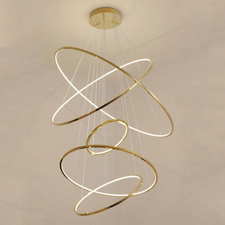 Custome Color Modern Bronze Multi Rings Chandelier - Image 4