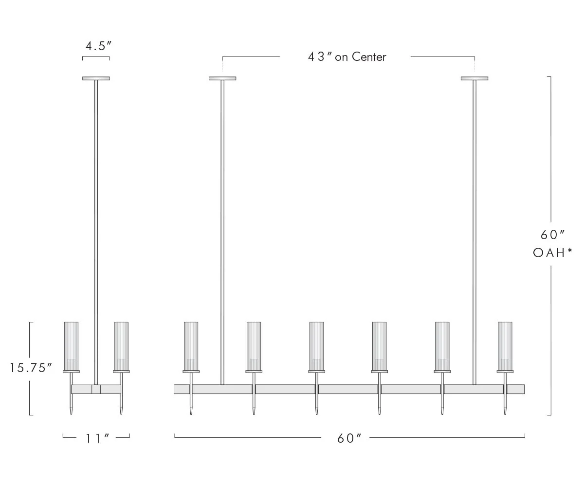 Cylinder Modernist Brass Chandelier - Image 6