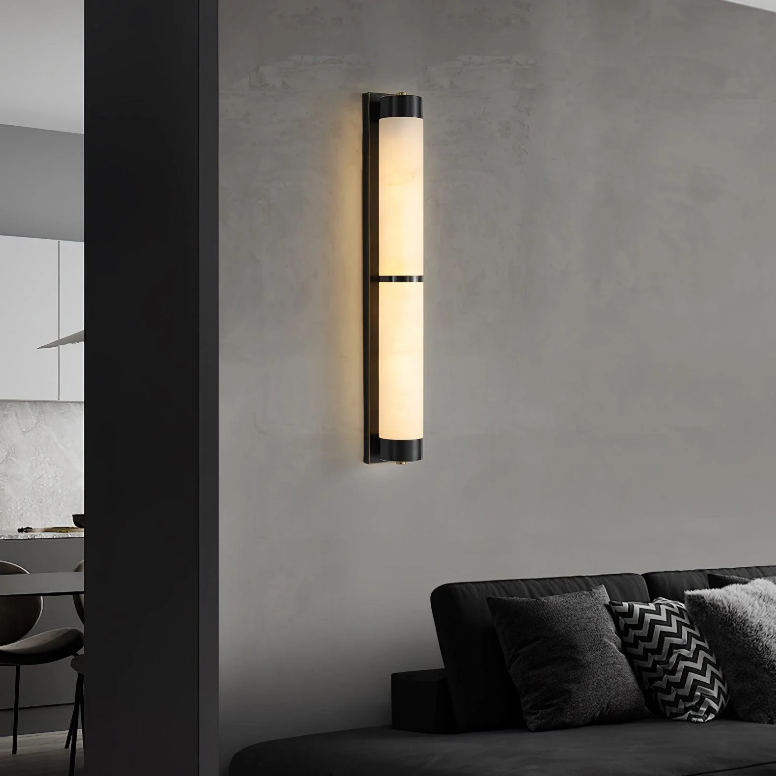 Cylindra Alabaster Brass Wall Light - Image 28