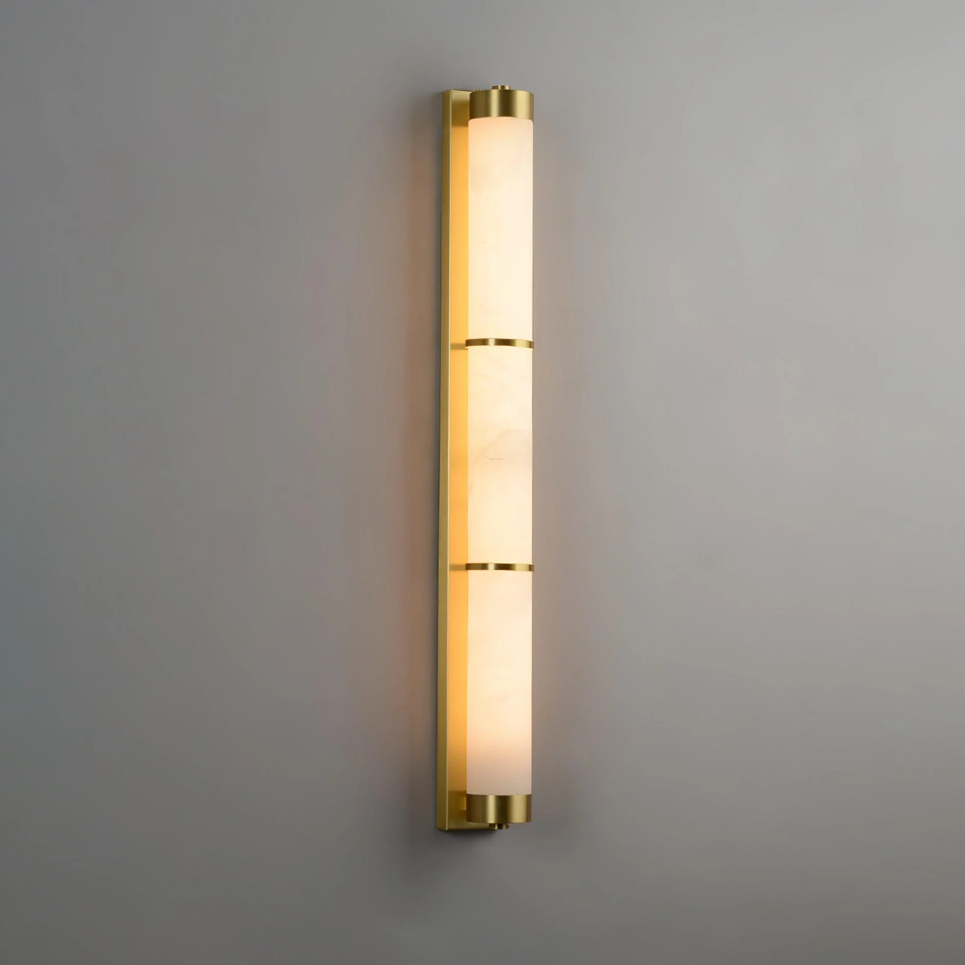 Cylindra Alabaster Brass Wall Light - Image 3
