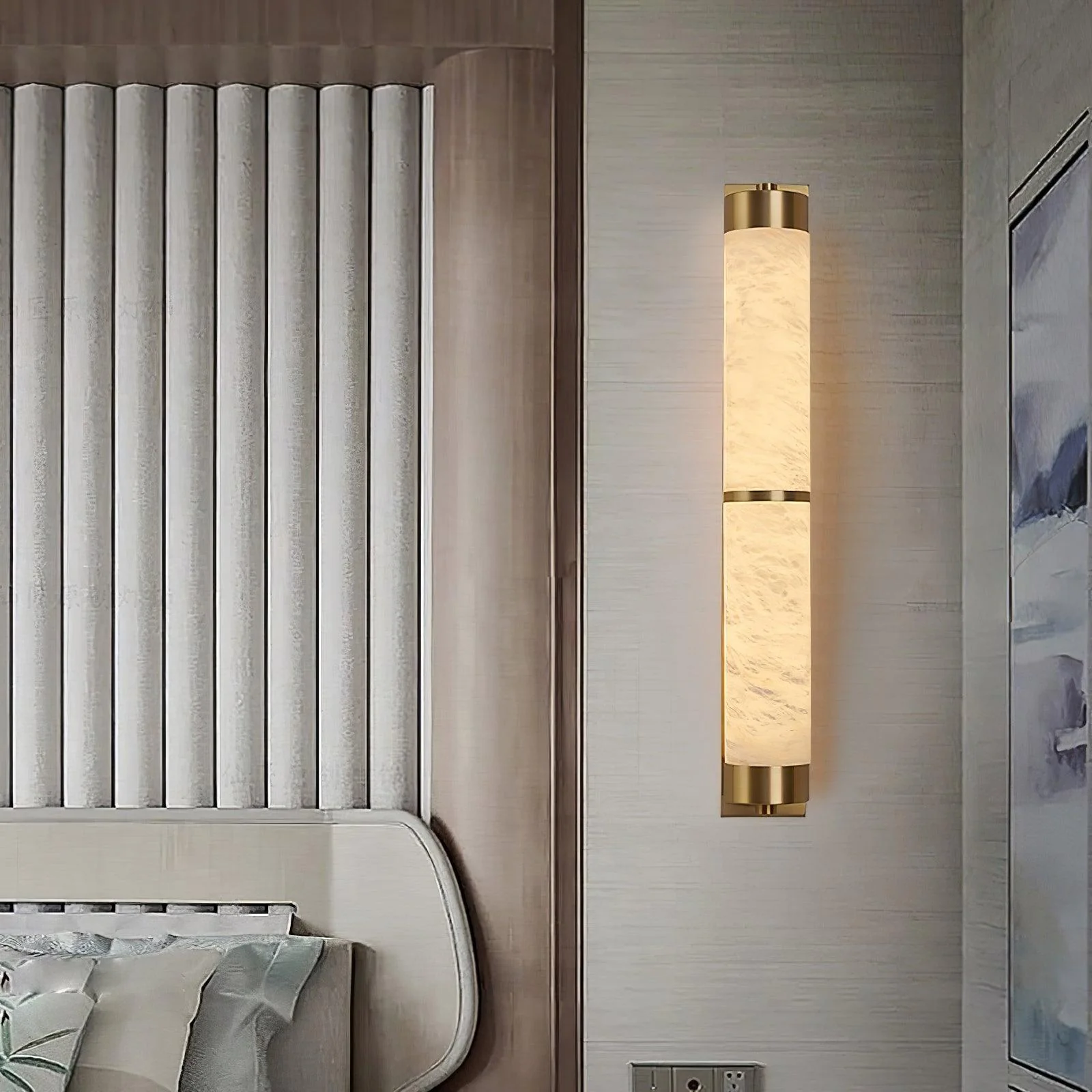 Cylindra Alabaster Brass Wall Light - Image 42