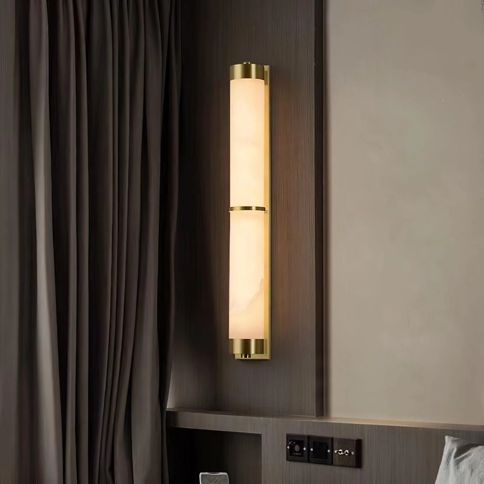 Cylindra Alabaster Brass Wall Light - Image 43
