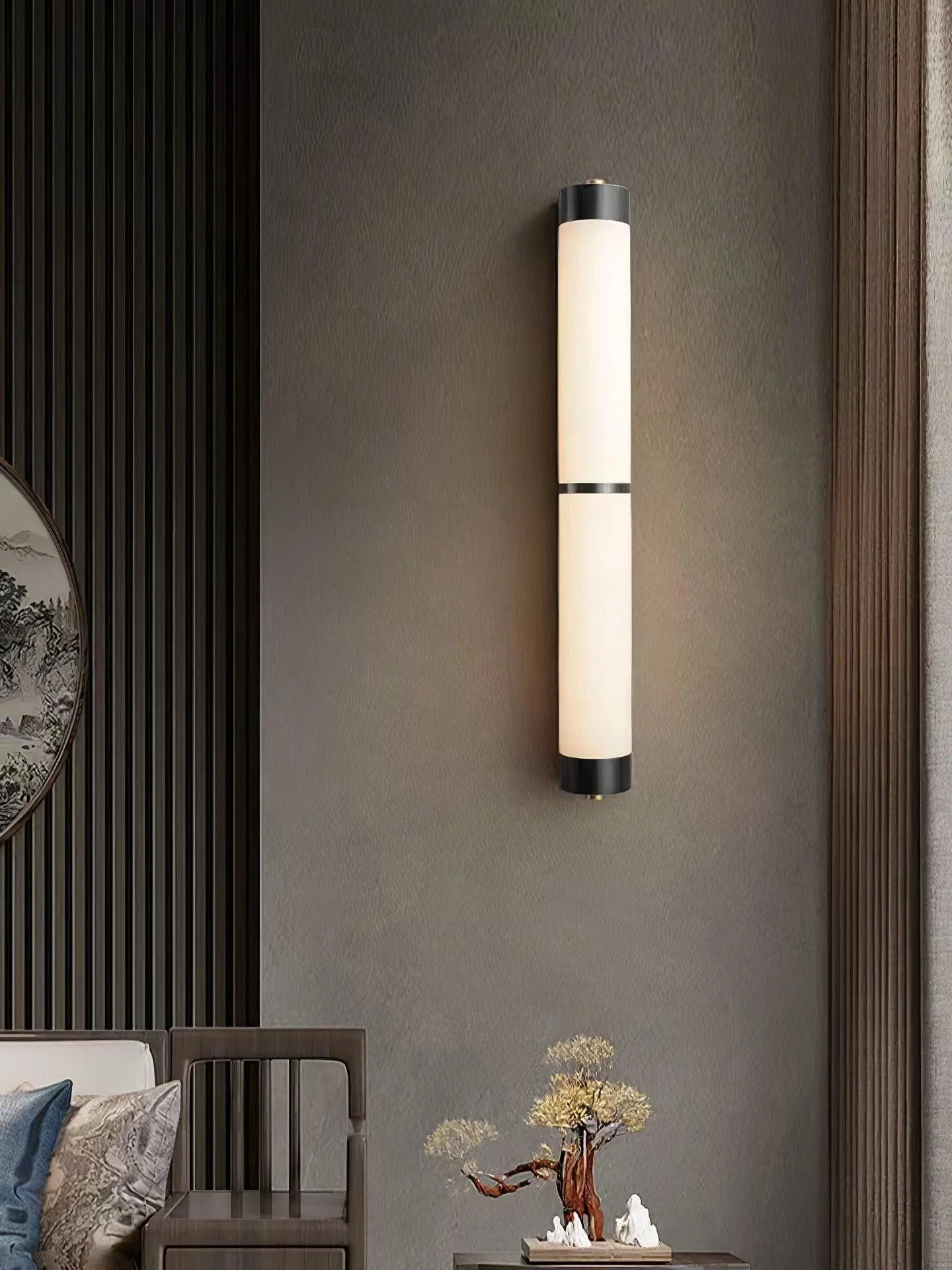 Cylindra Alabaster Brass Wall Light - Image 44