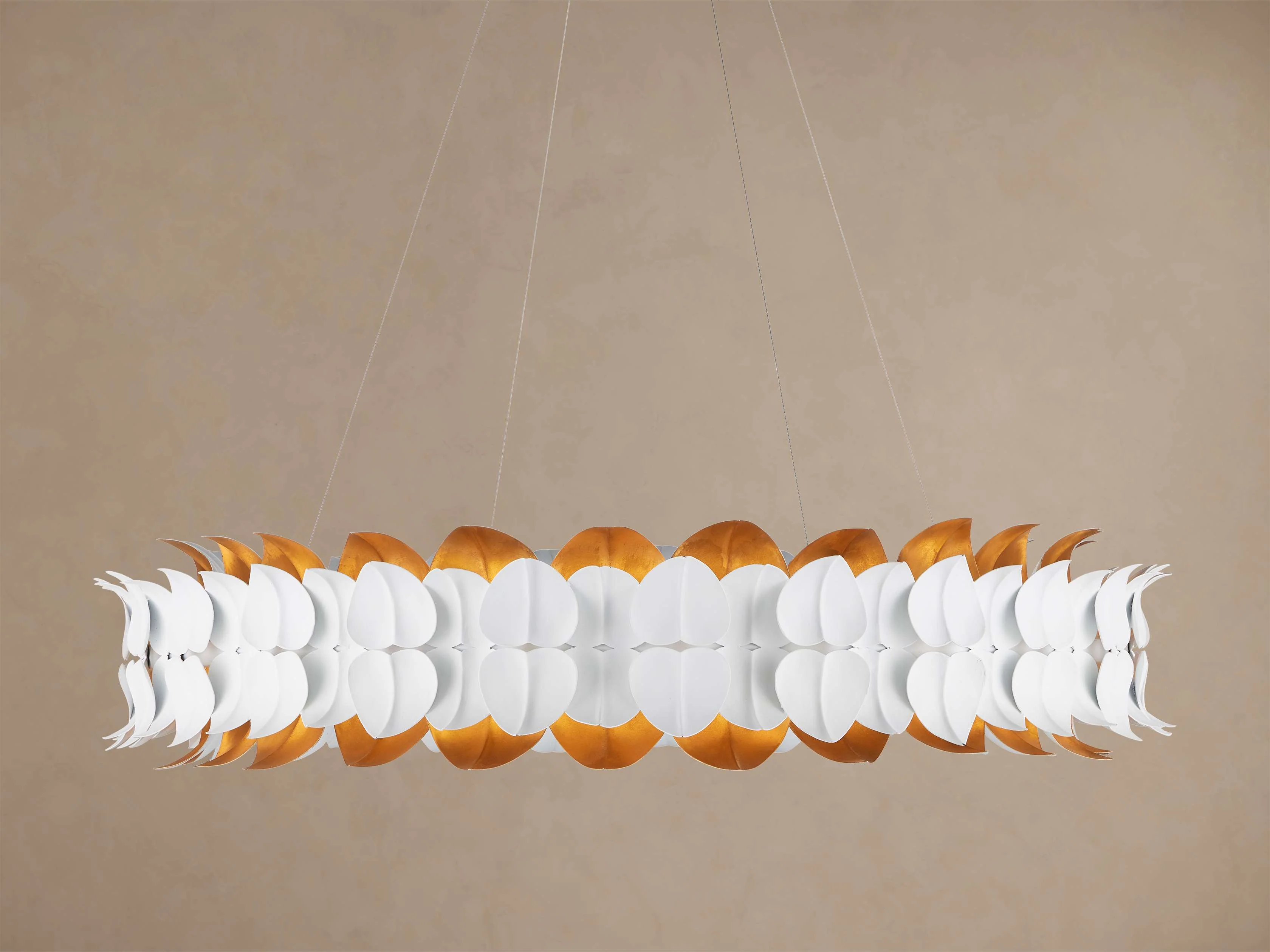 Darla Hand sculpted Leaves Chandelier 39''D
