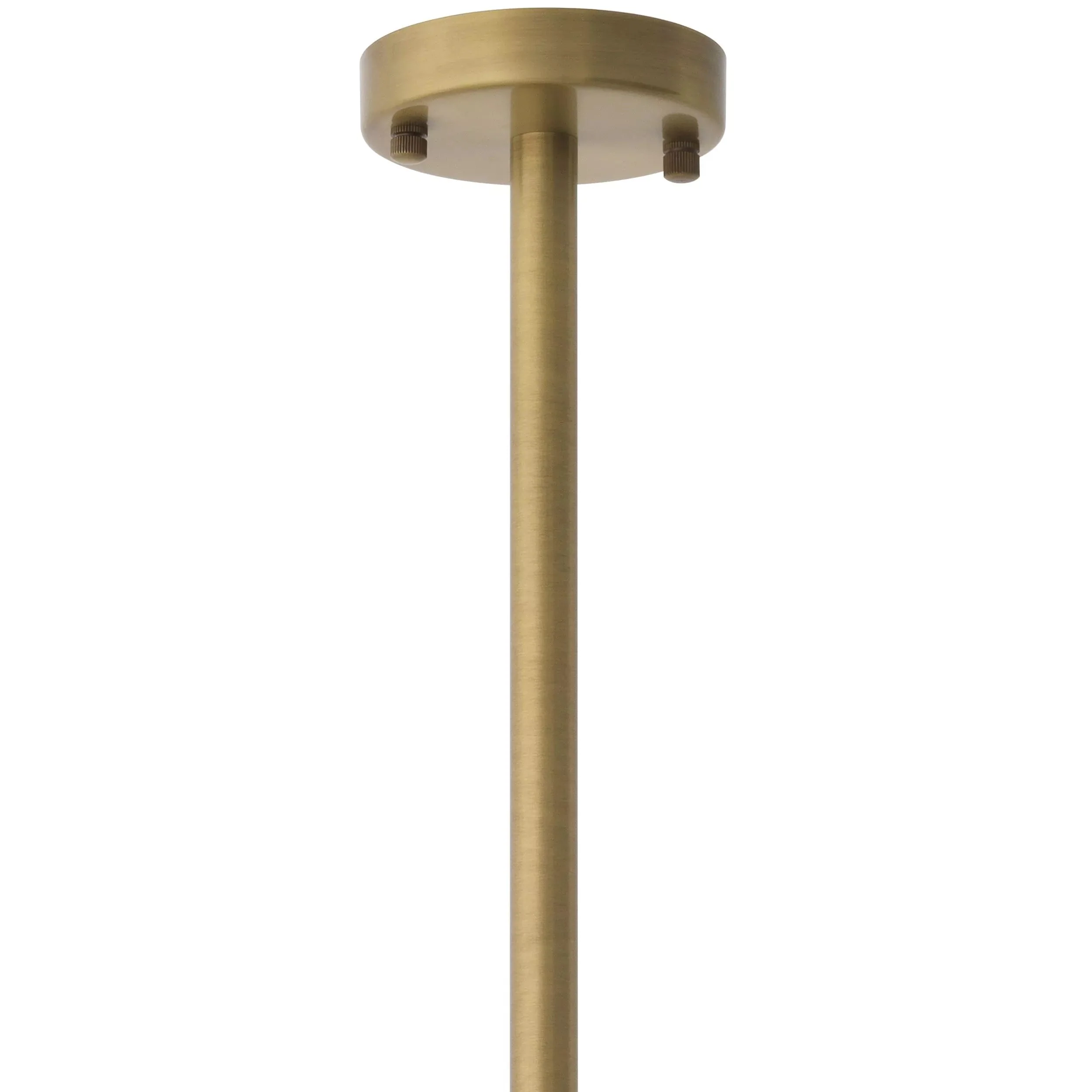Dino Double Modern Brass Chandelier - (Antique Brass Finish/White Glass) - Image 9
