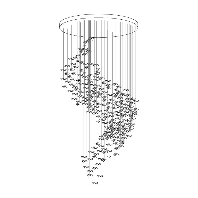Tidal Art Glass Chandelier (With Canopy) - Image 21