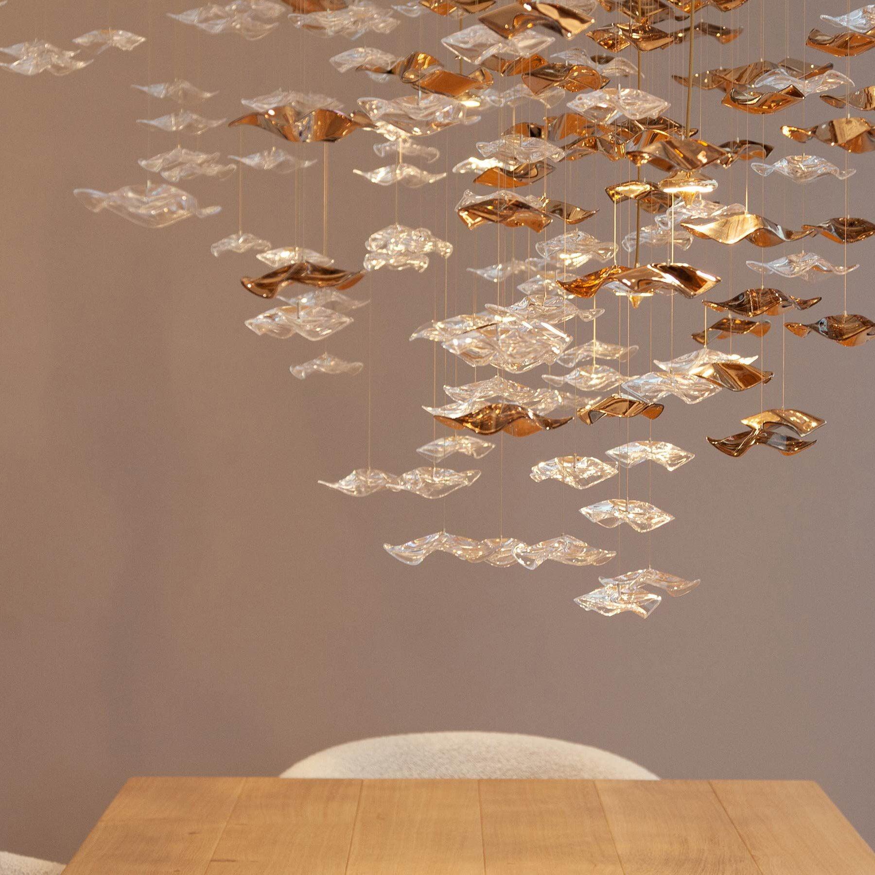 Tidal Art Glass Chandelier (With Canopy) - Image 39