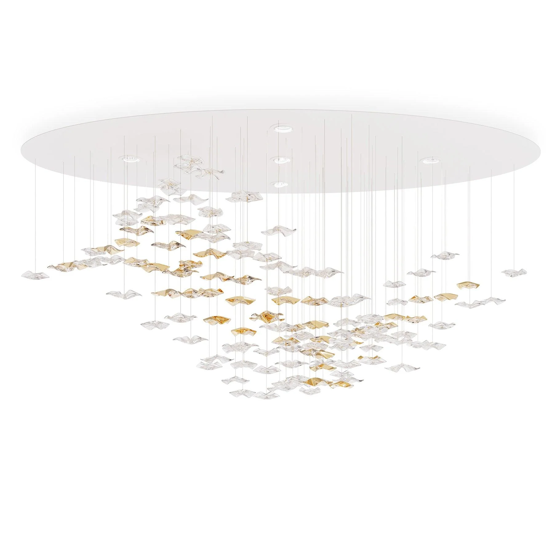 Tidal Art Glass Chandelier (With Canopy) - Image 43