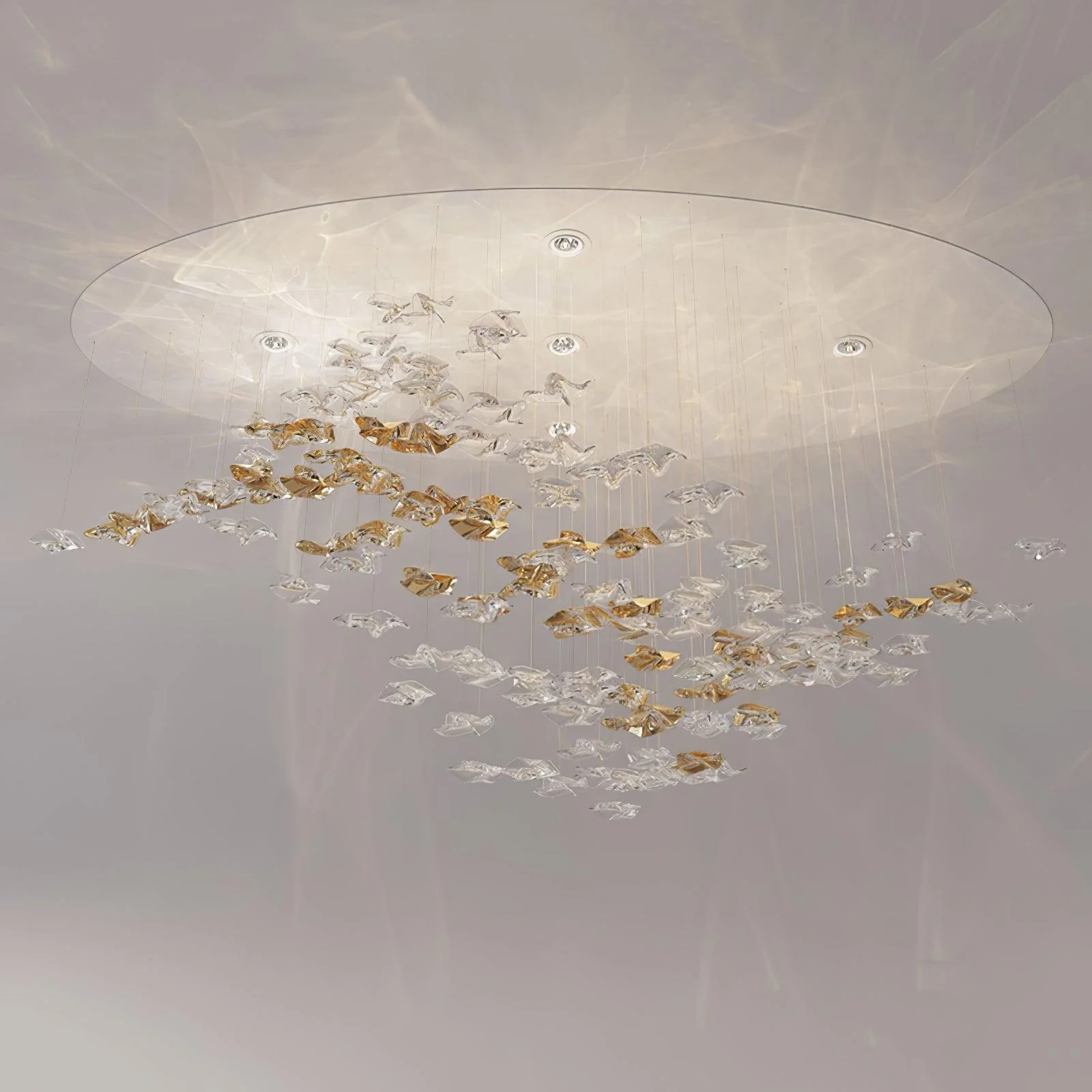 Tidal Art Glass Chandelier (With Canopy) - Image 45