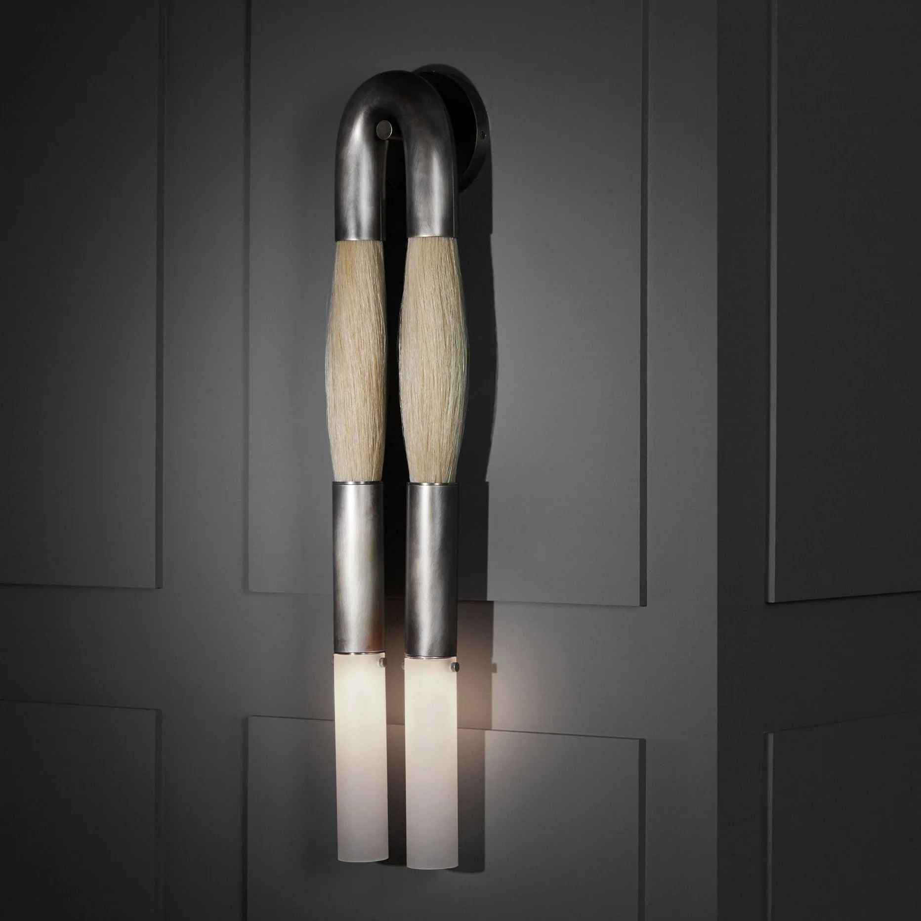 Double Head Antonia Horsehair Sconce - Image 21
