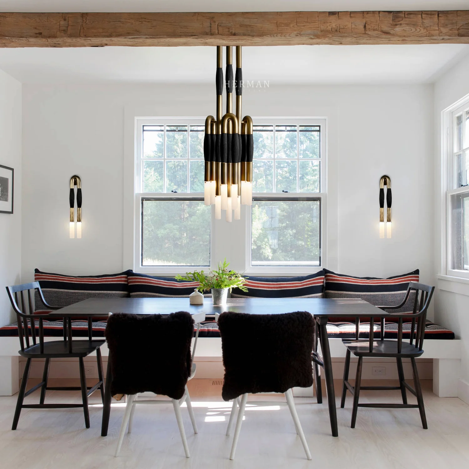 Double Head Antonia Horsehair Sconce - Image 48